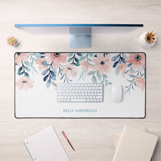 Housse d'ordinateur portable florale botanique ave (Bureau 1)
