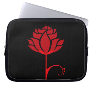Housse d'ordinateur portable Rose rouge moderne