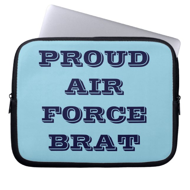 Housse d'ordinateur Proud Air Force Brat (Devant)