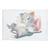Housse d'oreiller avec bébé chat (Dos)