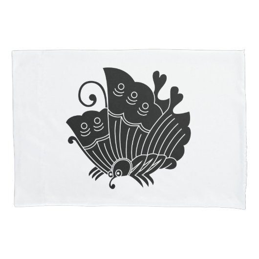 HOUSSE D'OREILLERS 揚羽蝶 (devant)