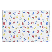 Housse D'oreillers 123 chiffres Rouge Jaune Bleu (Dos-gauche)