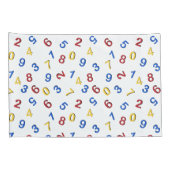 Housse D'oreillers 123 chiffres Rouge Jaune Bleu (Dos-Droit)