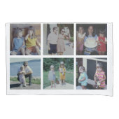 Housse D'oreillers 12 Collage photo - 6 photos par côté - blanc (devant-gauche)