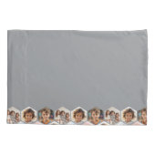 Housse D'oreillers 12 Photo Collage - Hexagon honeycomb motif (Dos)