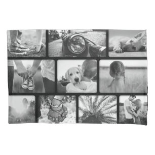 Housse D'oreillers 20 Photo Coussin Modèle Coque Collage Black Frame