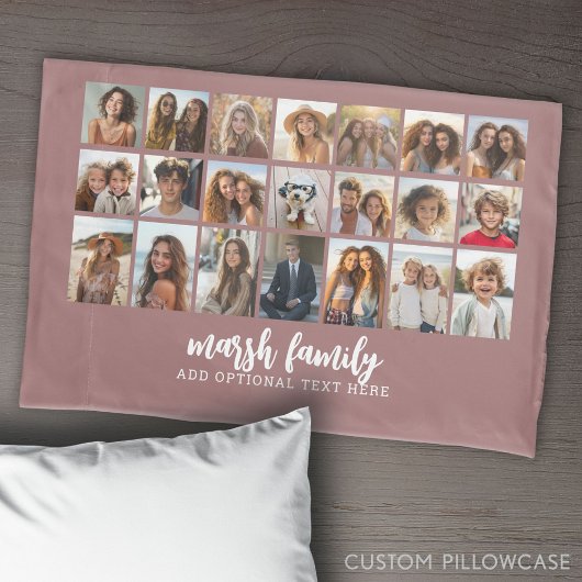 Housse D'oreillers 21 Collage photo - 3 rangées 7 colonnes