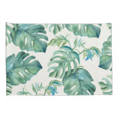 Housse D'oreillers 2 Aquarelle Monstera Palme Feuille (Dos-Droit)