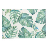 Housse D'oreillers 2 Aquarelle Monstera Palme Feuille (devant-Droit)
