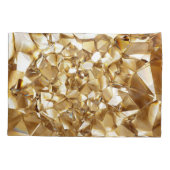 Housse D'oreillers 3D abstraite texture or cristal. (Dos)