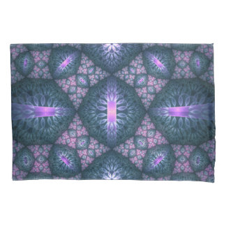 Housse D'oreillers 3D Fractal Art Abstrait Motif bleu violet rose