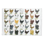 Housse D'oreillers 49 poules de poulet (Dos)