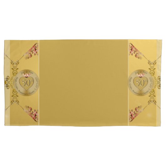 Housse D'oreillers 50e ou 1er anniversaire du Mariage (devant)