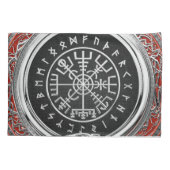 Housse D'oreillers [510] Vegvisir - Viking Silver Magic Runic Compass (Dos)