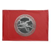 Housse D'oreillers [600] Octopus d'argent sacré en posture défensive (Dos)