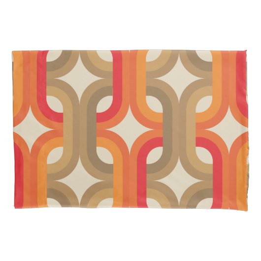 Housse D'oreillers 60s les années 70 style rétro coques coussin éléga (devant)