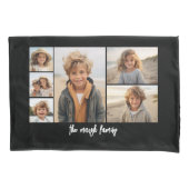 Housse D'oreillers 6 Collage photo avec arrière - plan noir (devant)