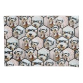 Housse D'oreillers 7 Photo Collage - motif hexagone funky noir (devant)