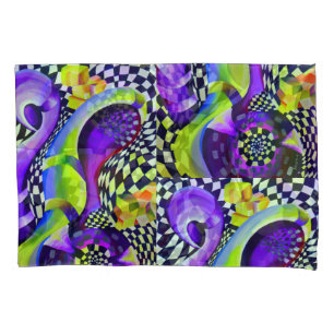 Housse D'oreillers 80 s Art Deco Geometric Pattern