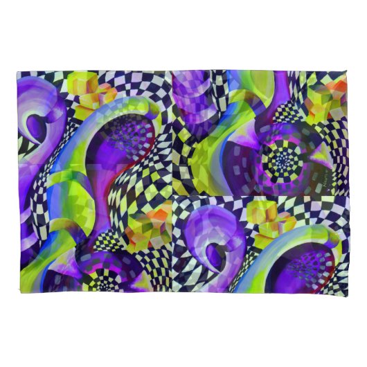 Housse D'oreillers 80 s Art Deco Geometric Pattern (devant)