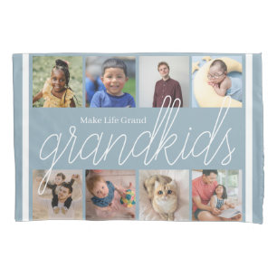 Housse D'oreillers 8 Photos grand-parents Pillowcase