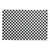 Housse D'oreillers à damiers noir et blanc (Dos)