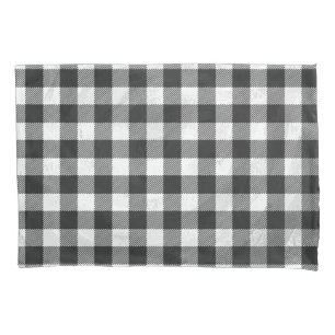 Housse D'oreillers à damiers Plaid Noir Et Blanc