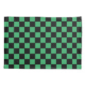 Housse D'oreillers à damiers vert et noir (Dos)
