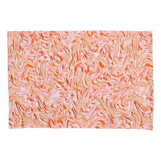 Housse D'oreillers A l'air texturé de mur, couleur saumon (devant-gauche)