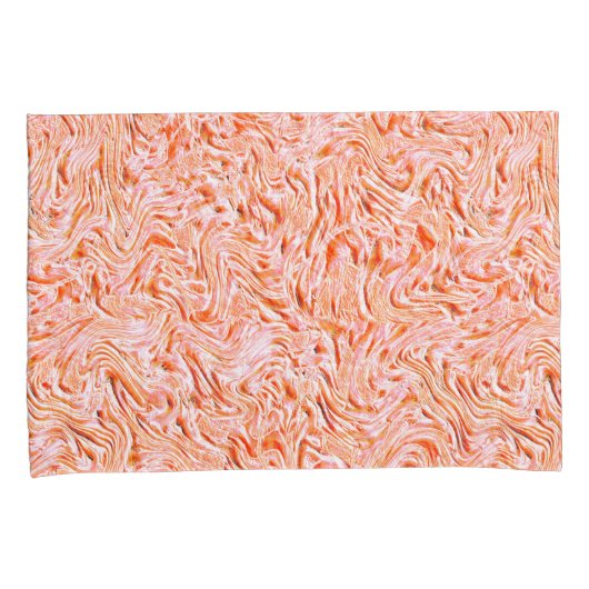 Housse D'oreillers A l'air texturé de mur, couleur saumon (devant-Droit)