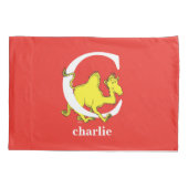 Housse D'oreillers ABC du Dr Seuss : Lettre C - Blanc| Ajouter votre (Dos)