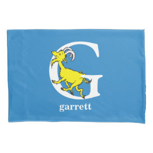 Housse D'oreillers ABC du Dr Seuss : Lettre G - Blanc   Ajouter Votre