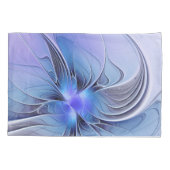 Housse D'oreillers Abstract Modern Fractal Art Lavender Blue (Dos)