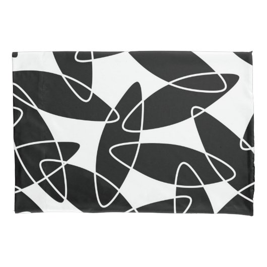 Housse D'oreillers Abstract pattern - black and white. (devant)