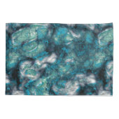 Housse D'oreillers Abstrait en pierre de taille turquoise (Dos)