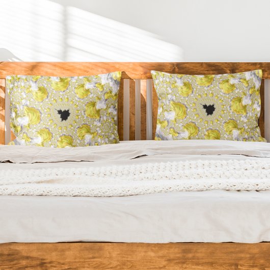 Housse D'oreillers Abstrait Gold Fractal