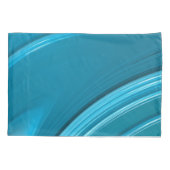 Housse D'oreillers Abstrait Monochrome Turquoise Blue Swirl (Dos)