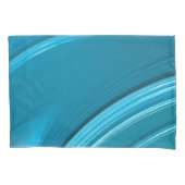 Housse D'oreillers Abstrait Monochrome Turquoise Blue Swirl (devant)