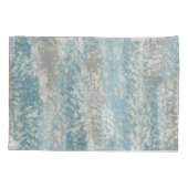 Housse D'oreillers Abstraite teintes douces gris Turquoise (Dos-gauche)