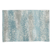 Housse D'oreillers Abstraite teintes douces gris Turquoise (devant-Droit)