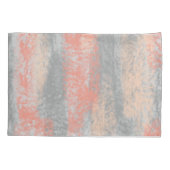 Housse D'oreillers Abstraite teintes molles Corail Peach Grey (Dos-gauche)