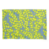 Housse D'oreillers Acacia botanica bleu jaune coussins d'art (devant-gauche)