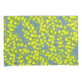 Housse D'oreillers Acacia botanica bleu jaune coussins d'art (devant-Droit)