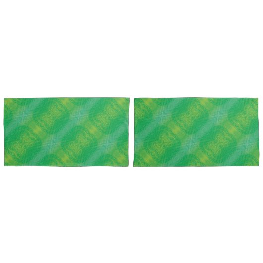 Housse D'oreillers Acceptation | Médaillons de saumons jaunes bleus (devant-Set)