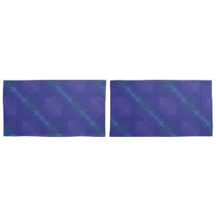 Housse D'oreillers Acceptation Médaillons de violet violet bleu Ind
