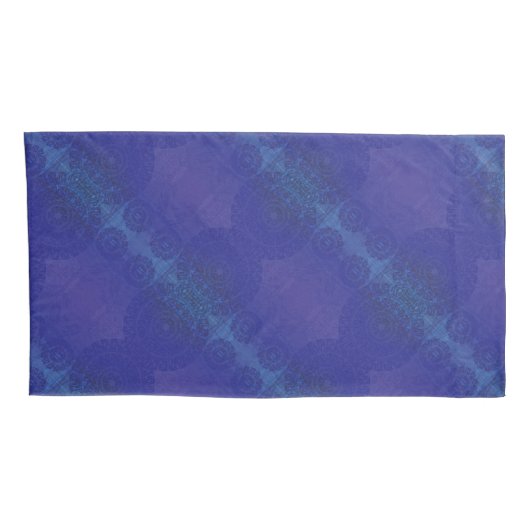 Housse D'oreillers Acceptation | Médaillons de violet violet bleu Ind (Dos-Droit)