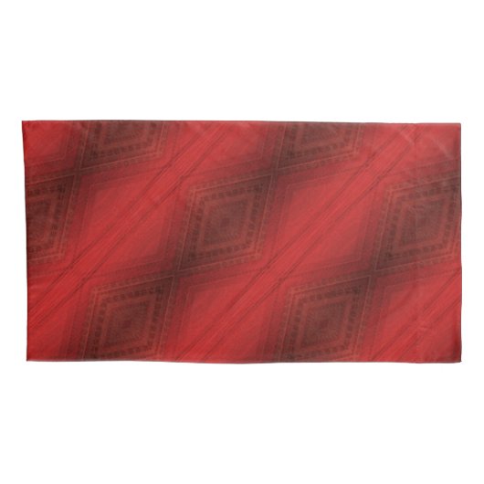 Housse D'oreillers Acceptation | Motif de Boho Eclectique Rouge (Dos-Droit)