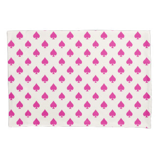 Housse D'oreillers Ace rétro de pique Motif Fuchsia rose BOHO Chic