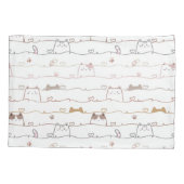 Housse D'oreillers Adorable Cats Peeking Over Hearts  (Dos)