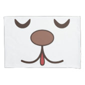 Housse D'oreillers Adorable chien visage enfants blanc (devant)